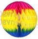 Multi Colored Rainbow Honeycomb Balls (12 pcs)