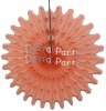 (image for) Classic and Vintage Peach 18 Inch Tissue Paper Fan (12 Pieces)