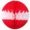 Red White Honeycomb Paper Ball (12 pcs)