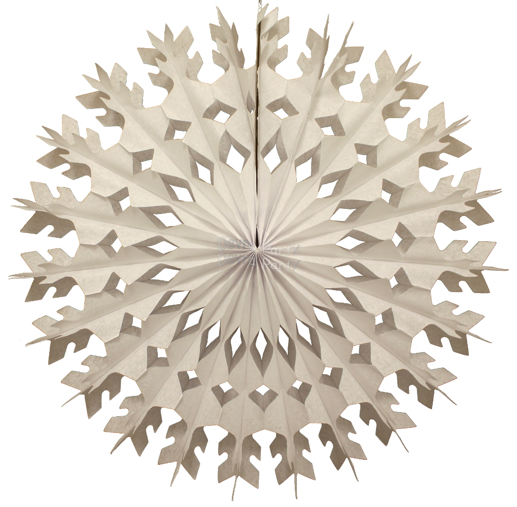 (image for) 22 Inch White Tissue Paper Snowflake Decoration (12 pcs)