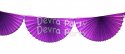 (image for) Purple 10 Foot Bunting Fan Garland (12 pcs)