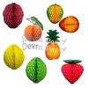(image for) Assorted Large Paper Fruit Honeycomb Decoration Kit (18 pieces)