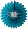 (image for) Teal/White Tissue Paper Fanburst (12 pieces)