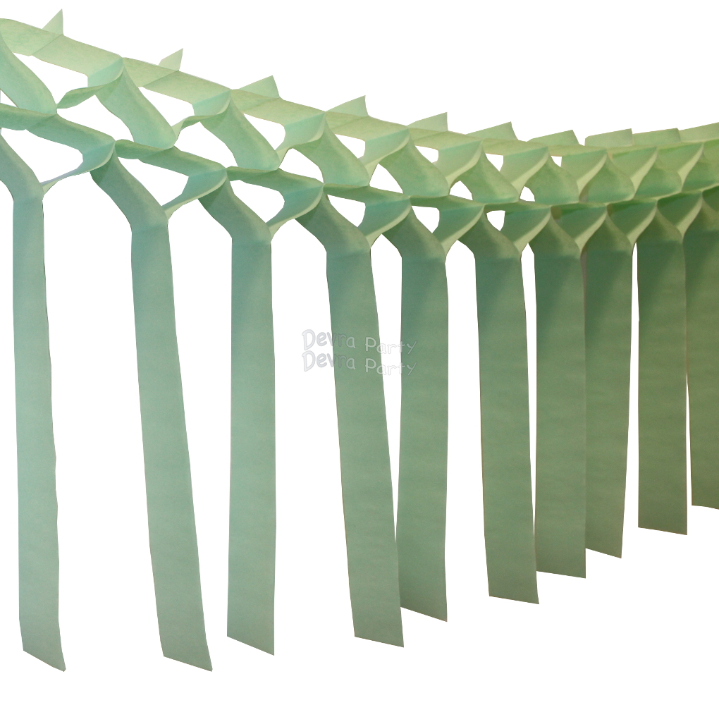 (image for) Mint Green Streamer Garland Decoration (12 pcs)