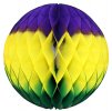 Mardi Gras Purple Gold Green Honeycomb Ball (12 pcs)