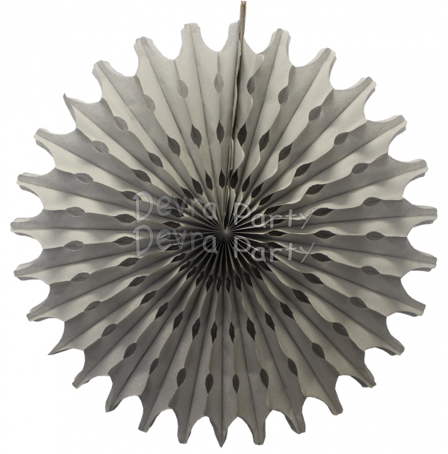 Gray 18 Inch Tissue Paper Fan (12 Pieces) - Click Image to Close