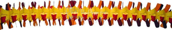 (image for) 12 Foot Fall Colored Spider Fringe Garland (12 pcs)