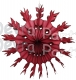 15 Inch Maroon Tissue Paper Snowflake Decoration (12 pcs)