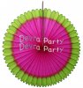 (image for) 13 Inch Fan Decorations Cerise and Lime (12 Pieces)