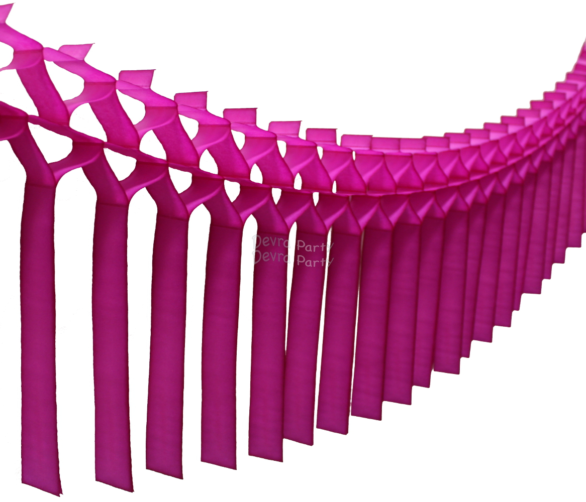 (image for) Cerise Streamer Garland Decoration (12 pcs)