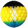 Bahamian Black/Yellow/Turquoise Tissue Paper Balls (12 pcs)
