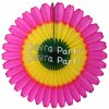 (image for) 13 Inch Spring Cerise/Yellow/Green Fan Decorations (12 PCS)