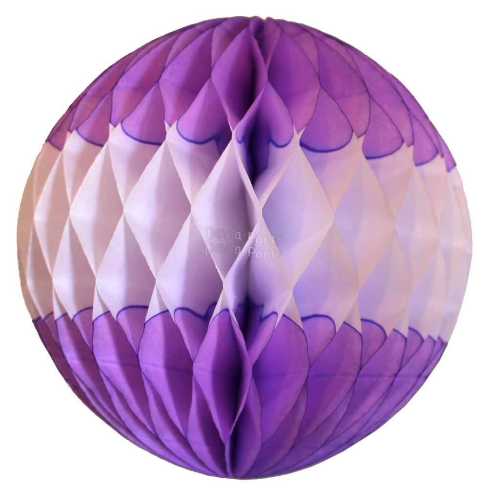 (image for) Lilac/White Paper Balls (12 pcs)