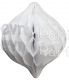 12 Inch Oval Spinning Top Ornament Decoration - White (12 pcs)