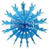 (image for) 15 Inch Turquoise Tissue Paper Snowflake Decoration (12 pcs)