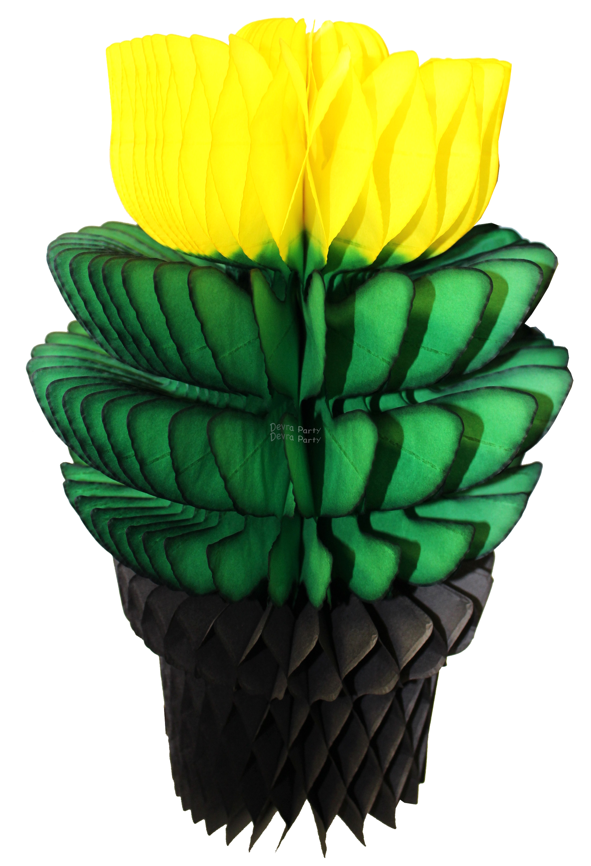 (image for) 16 Inch Jamaican Black Yellow Green Tissue Flowerpot (12 pcs)