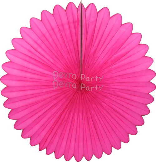 (image for) 27 Inch Cerise Tissue Paper Deluxe Fan (12 pcs)
