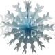 15 Inch Light Blue Tissue Paper Snowflake Decoration (12 pcs)