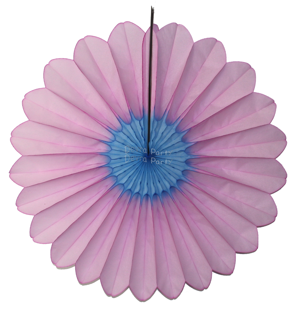 (image for) Pink and Blue Tissue Paper Fanburst (12 pieces)