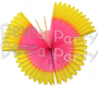 (image for) Hanging Tissue Paper Butterfly Decoration Yellow Pink (6 pcs)