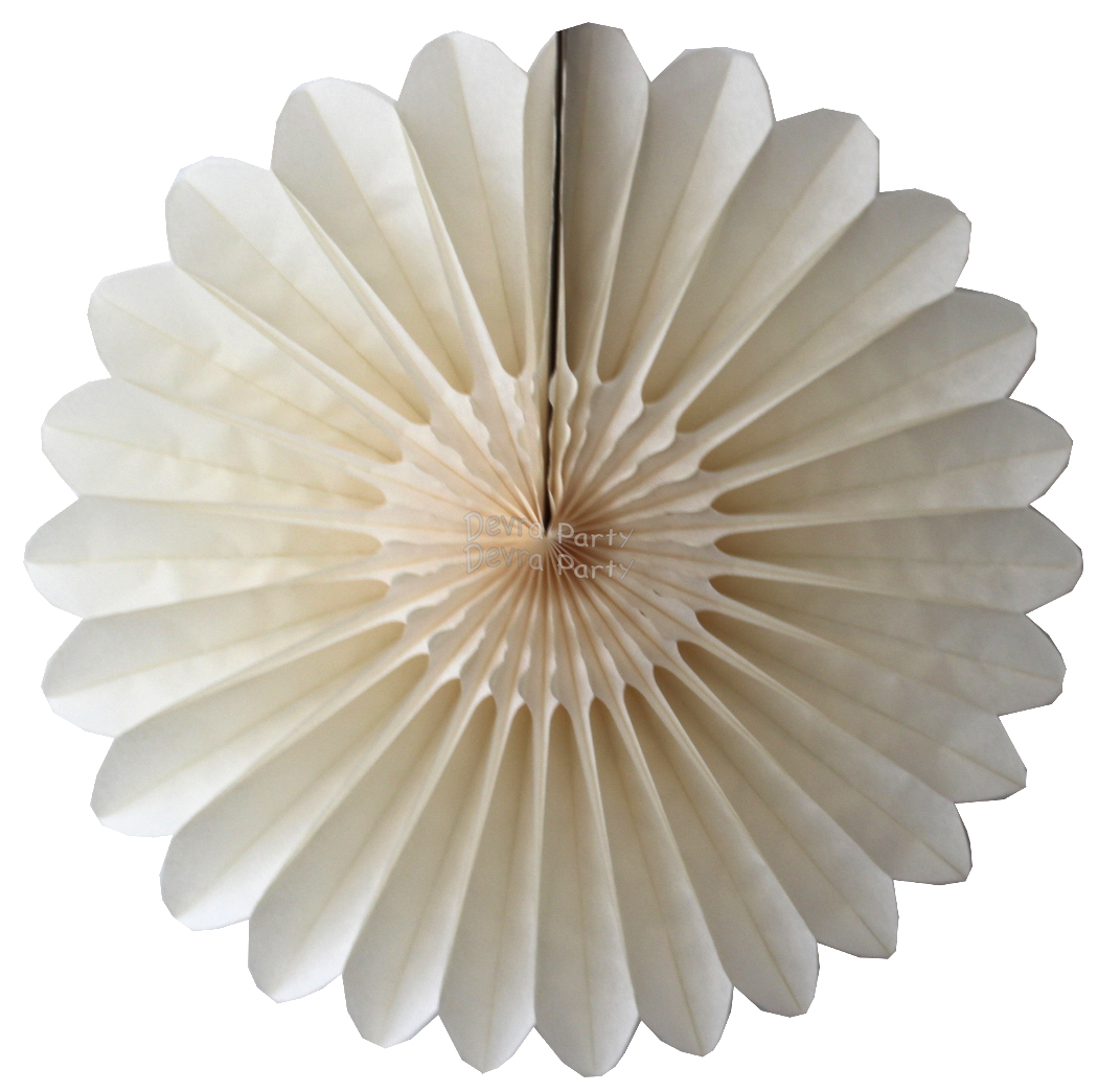 (image for) Tissue Fanburst Decoration Classic and Vintage Ivory (12 pcs)