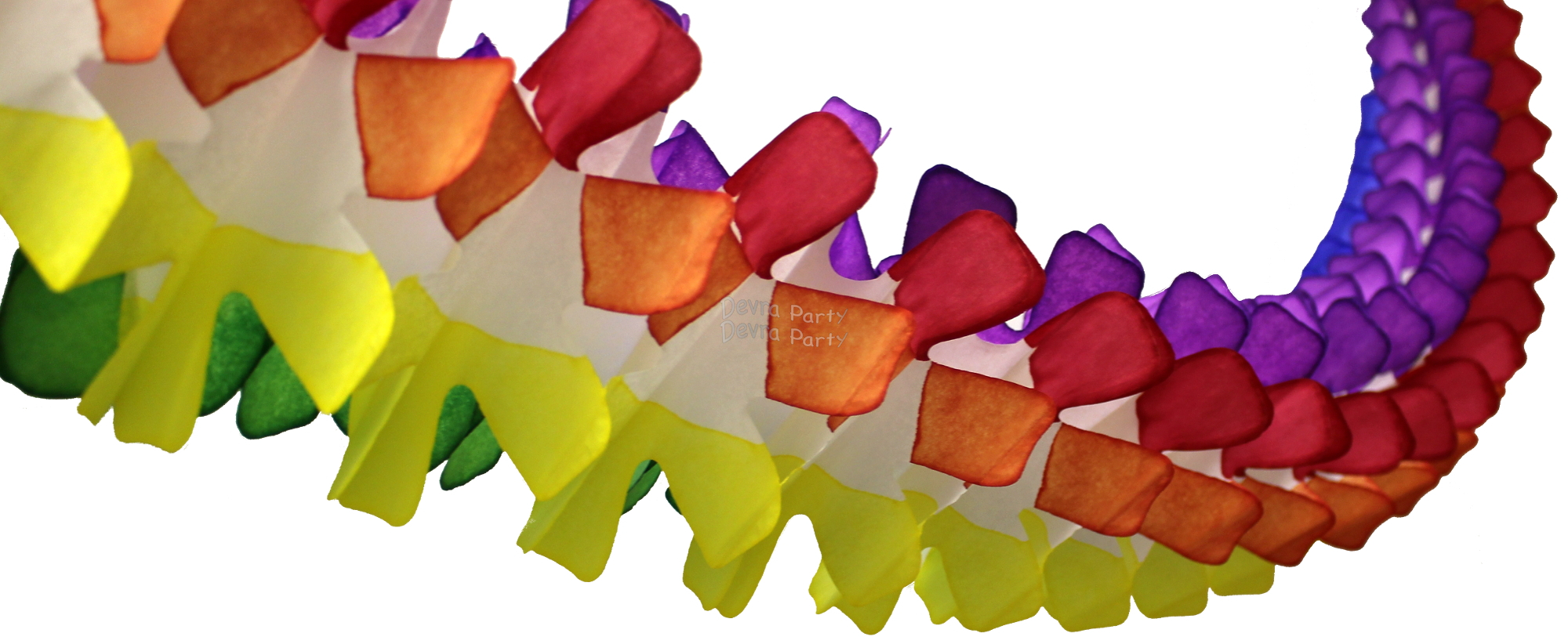 (image for) 12 Foot Rainbow Spider Fringe Garland (6 pcs)