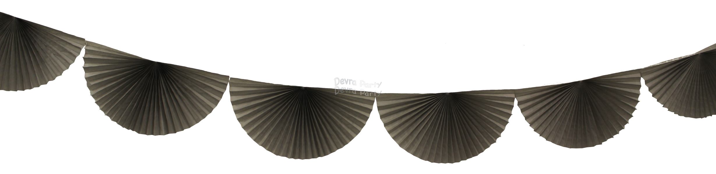 (image for) Gray 10 Foot Bunting Fan Garland (12 pcs)