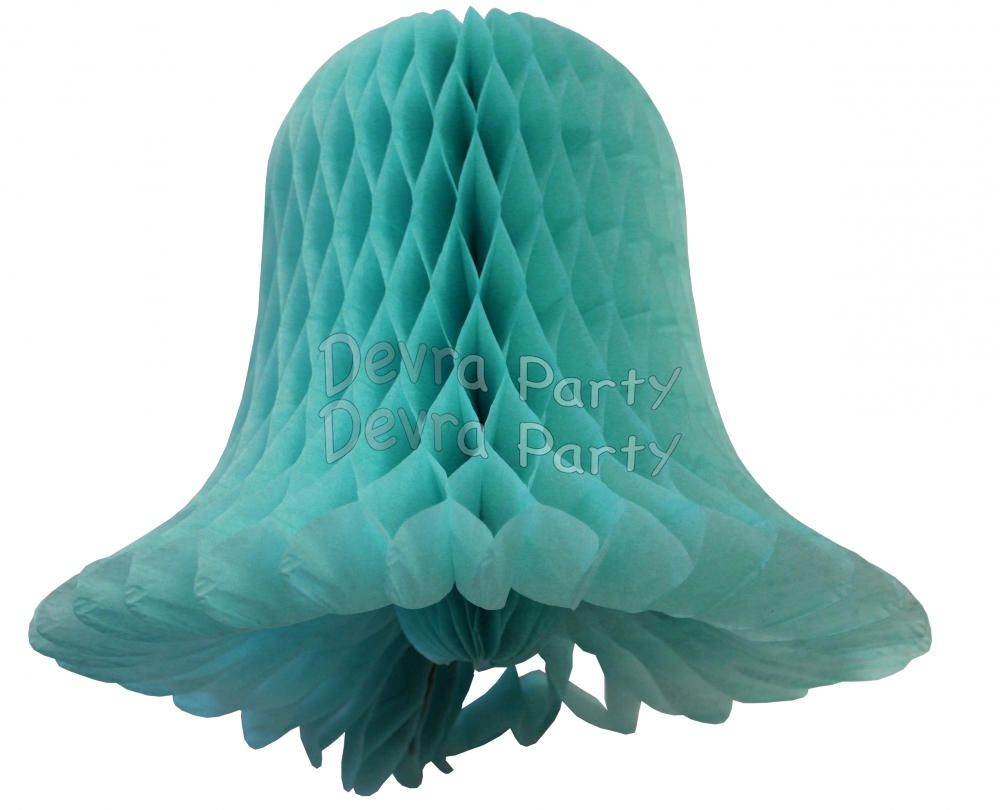 Aqua Honeycomb Bell (12 Pieces) - Click Image to Close