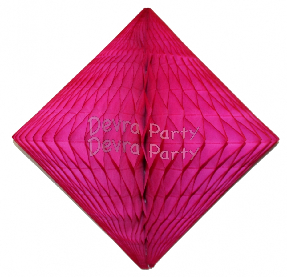 Cerise Hanging Diamond Decoration (12 pcs) - Click Image to Close