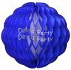 (image for) 14 Inch Puff Ball Dark Blue and White (12 pcs)
