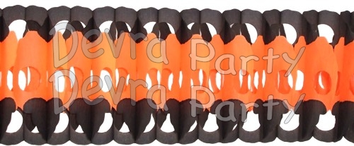 12 Foot Tissue Paper Halloween Full Garland (12 pcs) - Click Image to Close