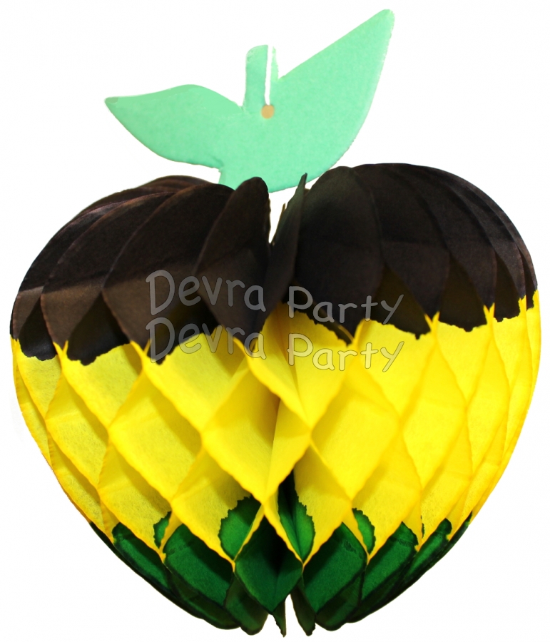 Jamaican Honeycomb Paper Apple Decoration, 7 Inch (12 pcs) - Click Image to Close
