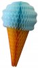 Light Blue 20 Inch Tissue Paper Ice Cream Cones (6 pieces)