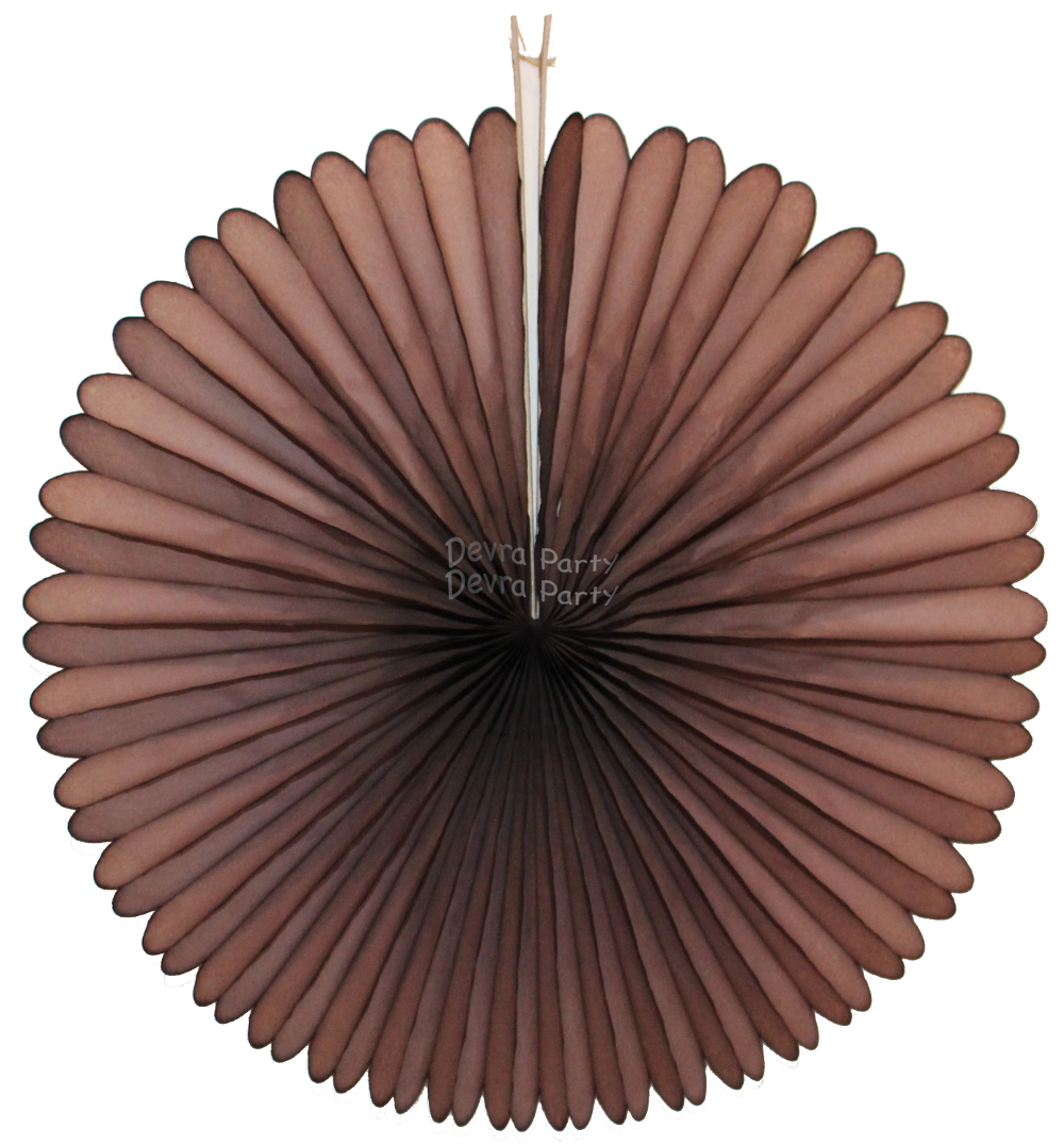 (image for) 27 Inch Brown Deluxe Fan Decorations (12 pcs)