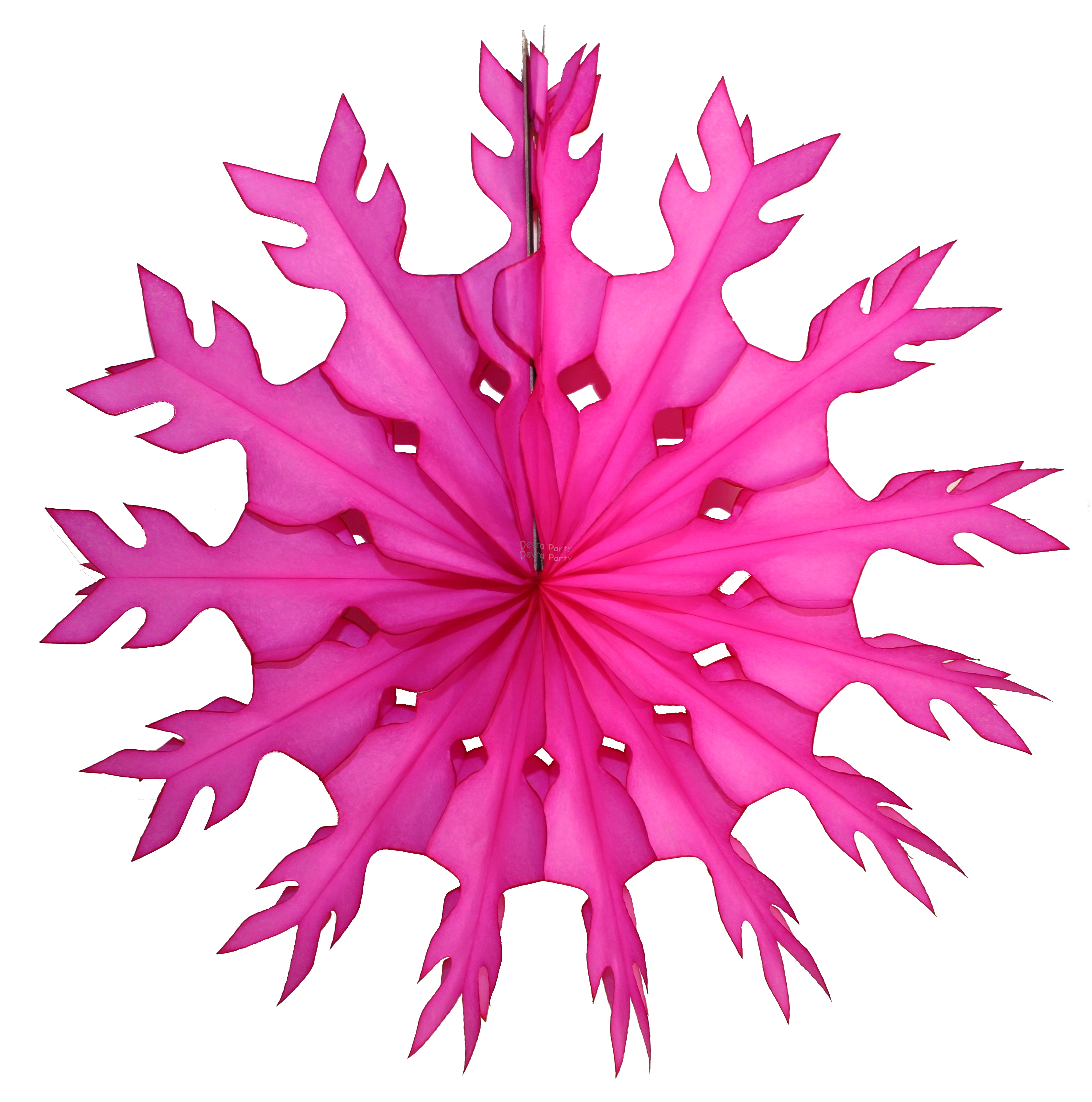 (image for) 15 Inch Cerise Tissue Paper Snowflake Decoration (12 pcs)