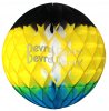 (image for) Bahamian Black/Yellow/Turquoise Tissue Paper Balls (12 pcs)