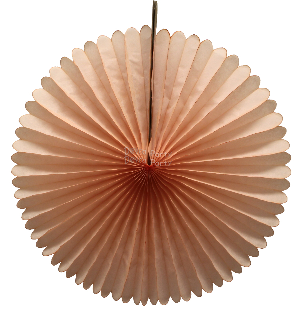 (image for) 13 Inch Fan Decorations Peach - Vintage (12 PCS)