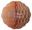 (image for) 8 Inch Puff Ball Vintage Peach and White (12 pcs)