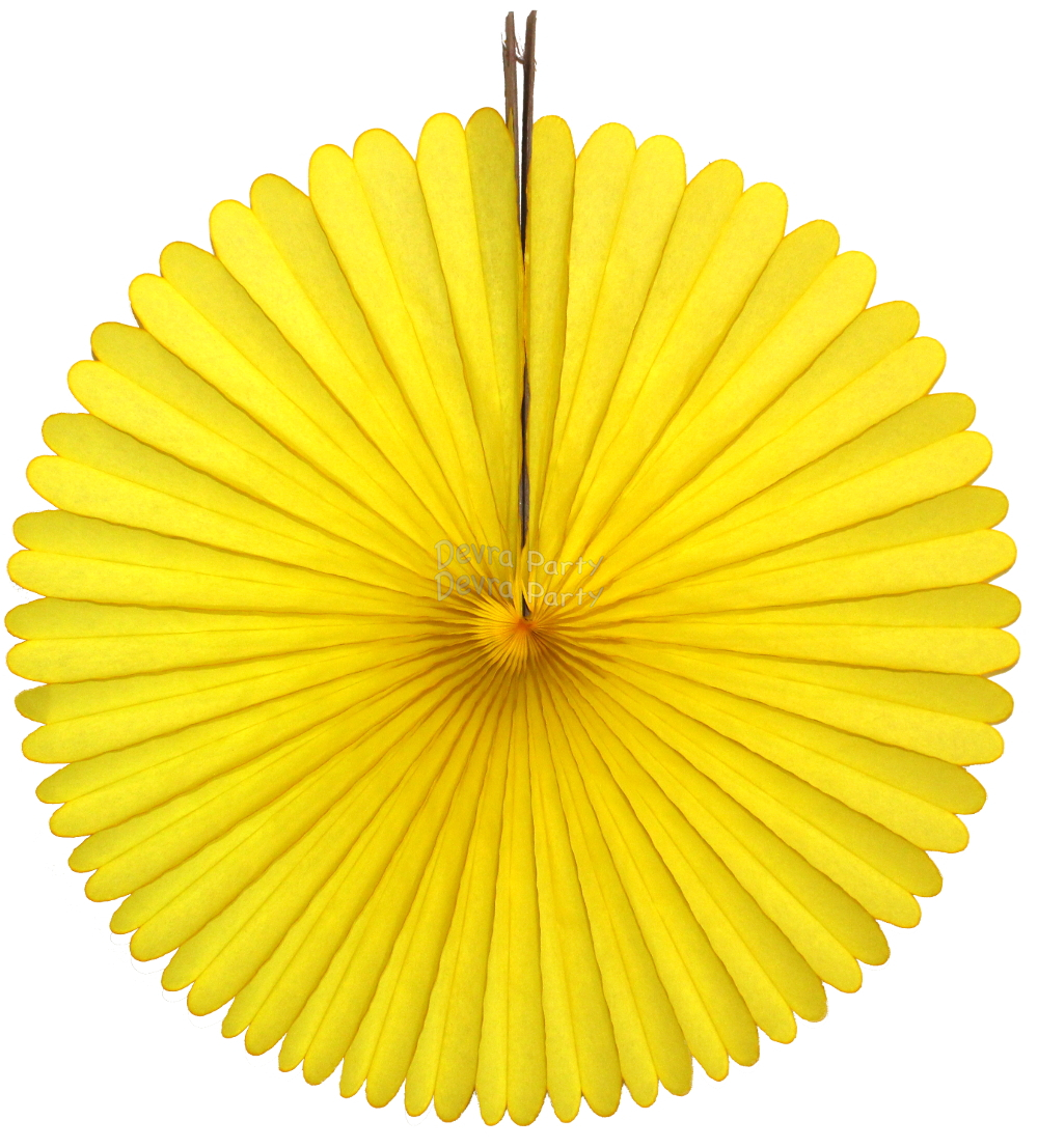 (image for) 13 Inch Fan Decorations Yellow (12 PCS)