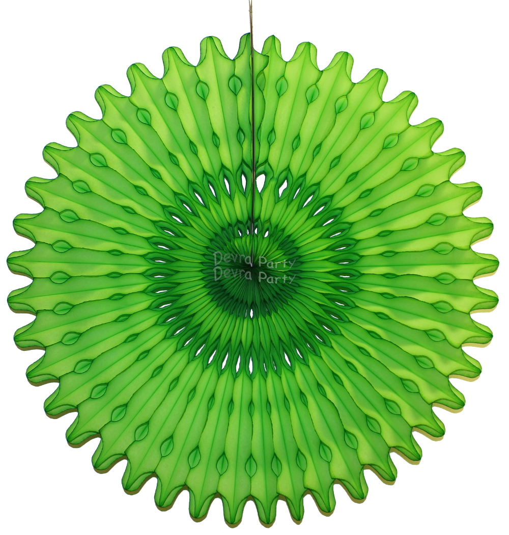 (image for) 26 Inch Tissue Fan Lime Green (12 pcs)