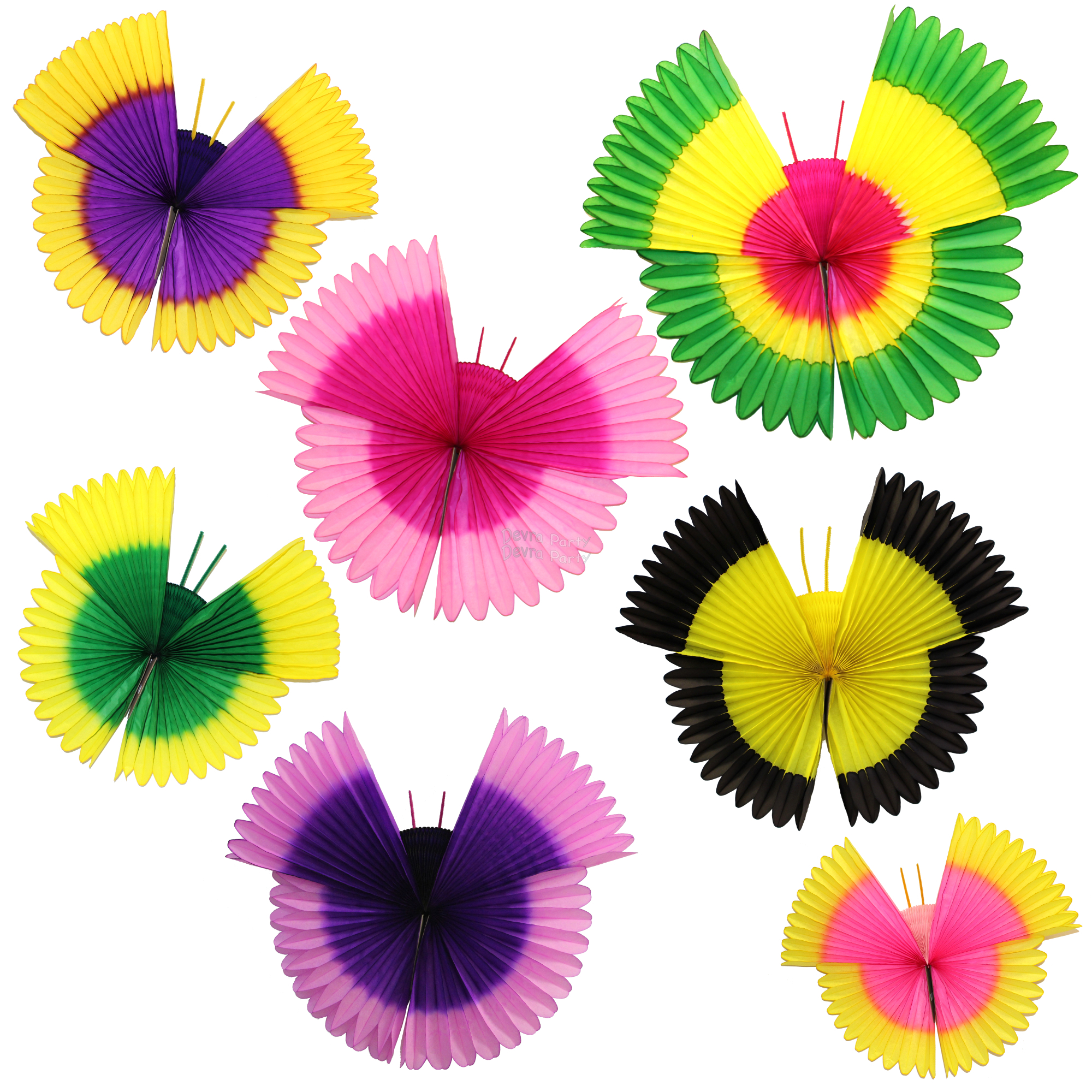 (image for) 22 Inch Tissue Paper Butterfly Decoration (6 pcs)