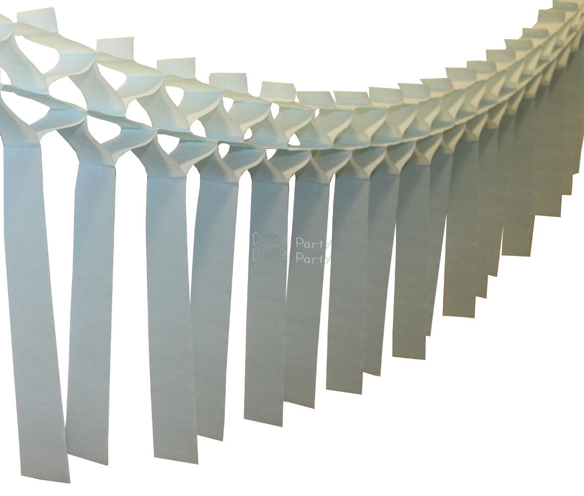 (image for) Light Blue Streamer Garland Decoration (12 pcs)
